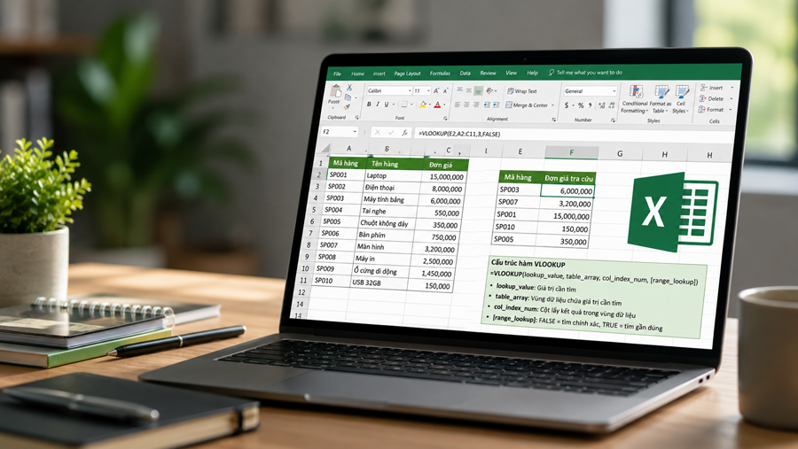 Cách sử dụng hàm VLOOKUP trong Excel từ cơ bản đến nâng cao - Coursesfull.com